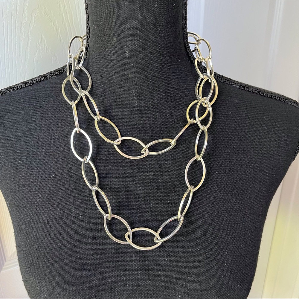 White House Black Market Wide Link Necklace